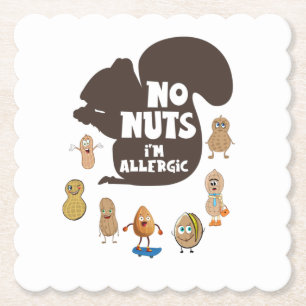 Ingen Nöt I är Allergic Peanut Allergy Awareness Underlägg Papper