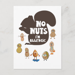 Ingen Nöt I är Allergic Peanut Allergy Awareness Vykort