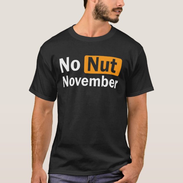 Ingen Nöt-november-utmaning T Shirt (Framsida)