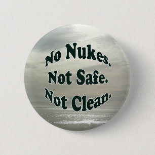 Ingen Nukes knäppas på seashoren Knapp
