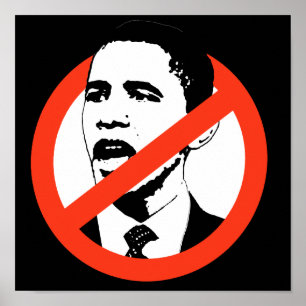 Ingen Obama affisch/skräddarsy din text Poster