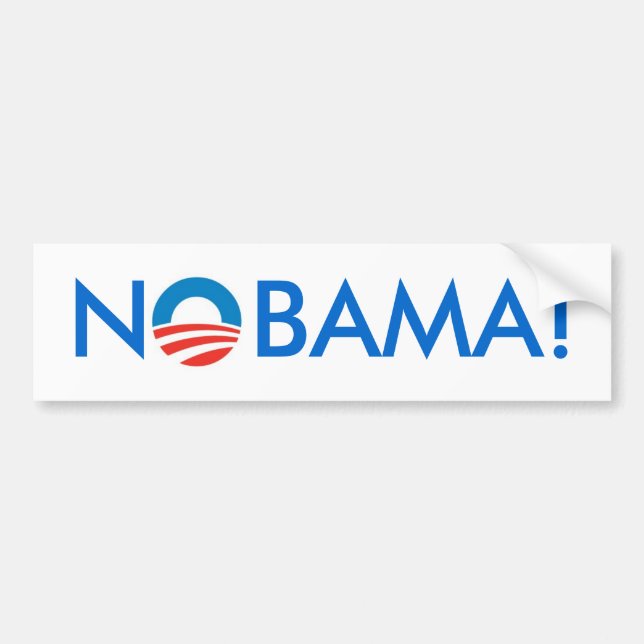 Ingen Obama - NOBAMA! Bildekal (Framsidan)