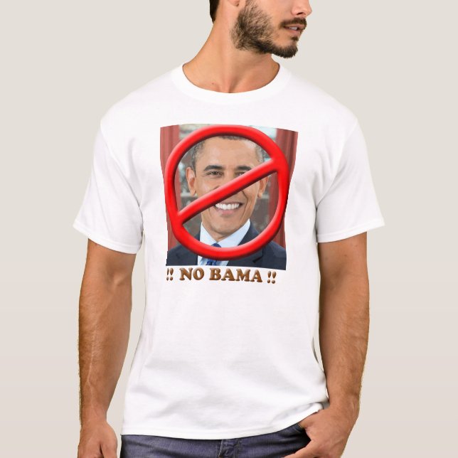 Ingen Obama T-tröja Tee (Framsida)