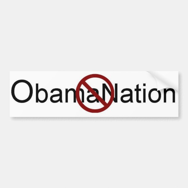 Ingen ObamaNation Bildekal (Framsidan)