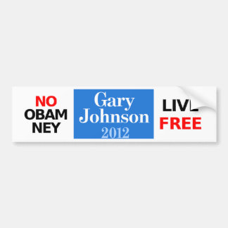 Ingen Obamney - Gary Johnson bildekal