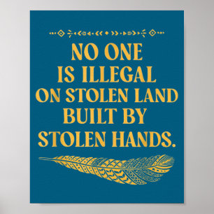 Ingen Olaglig Stulen Mark Illustration Poster