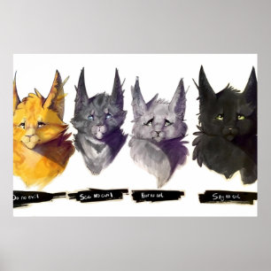 Ingen ondskefull kritikens kraft i tre illustratio poster