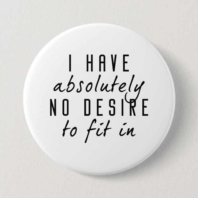 Ingen önskan att passa in knapp (Framsida)