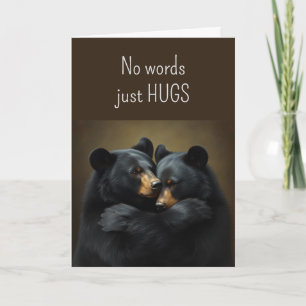 Ingen Ord Bara Hugs Bear Hugs, även Kärlek Prayers Kort