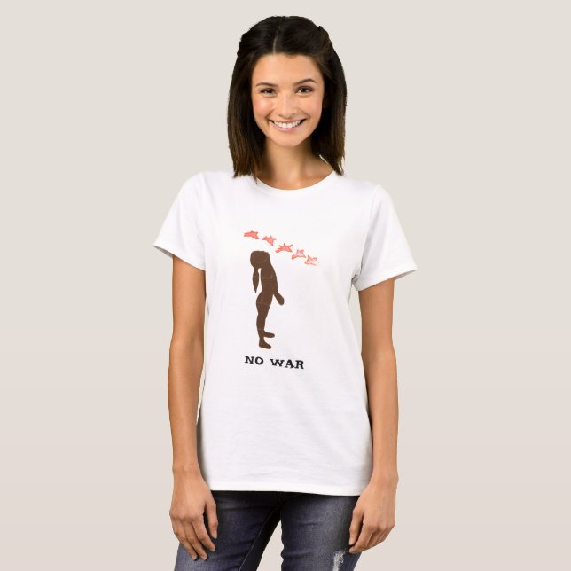 Ingen originalkonst i krig t-shirt (Hel framsida)
