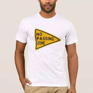 Ingen övergående zon, trafikerar varning t shirt