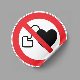 Ingen pacemakers-etikett klistermärken