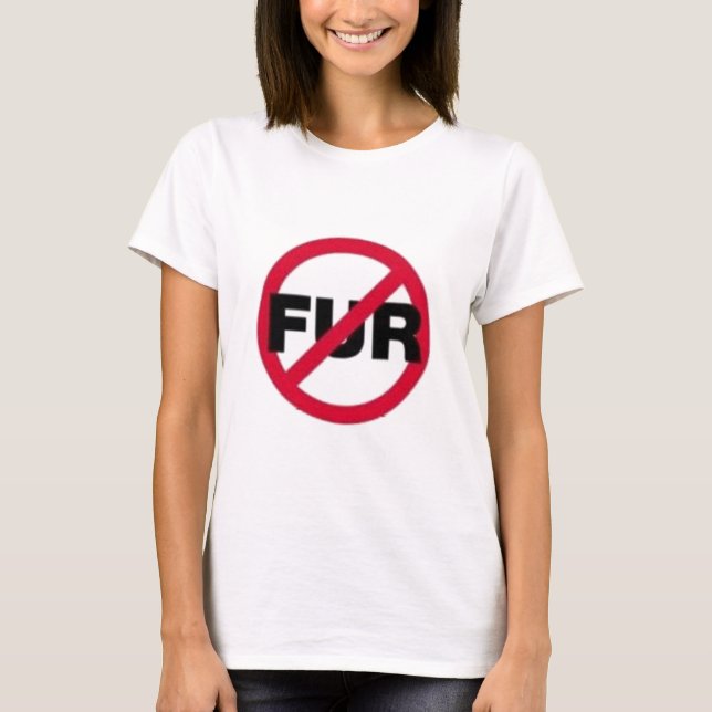 Ingen pälsskjorta tee shirt (Framsida)