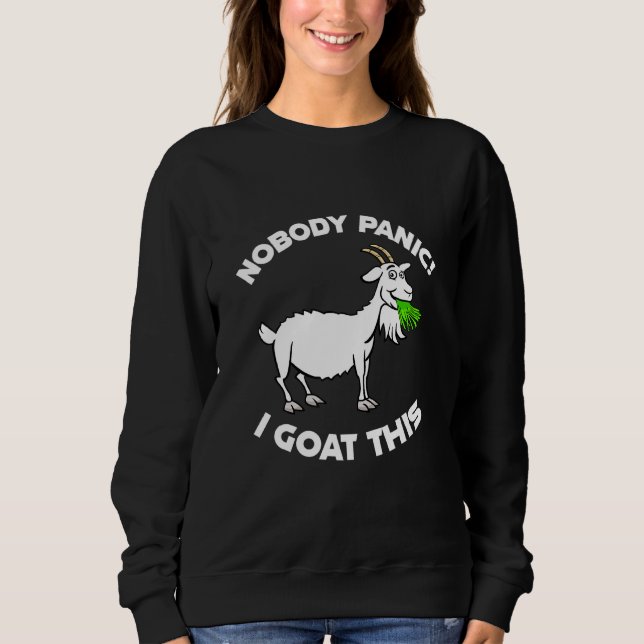 Ingen Panic Goat Joke Goat Animal T Shirt (Framsida)