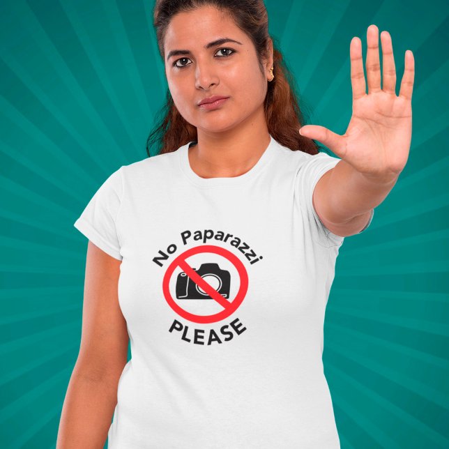 Ingen Paparazzi Snälla - nästan Berömd T-Shirt (Skapare uppladdad)