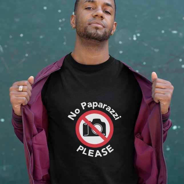 Ingen Paparazzi, tack - ingen fotografi T Shirt (Skapare uppladdad)