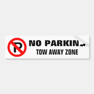 Ingen parkera Away zon varning för släp Bildekal