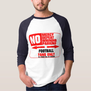 Ingen parkera fotboll undertecknar tee shirt