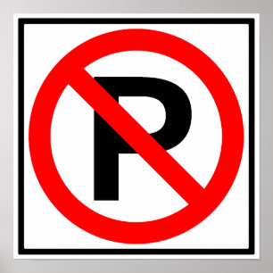 Ingen parkera huvudväg undertecknar poster
