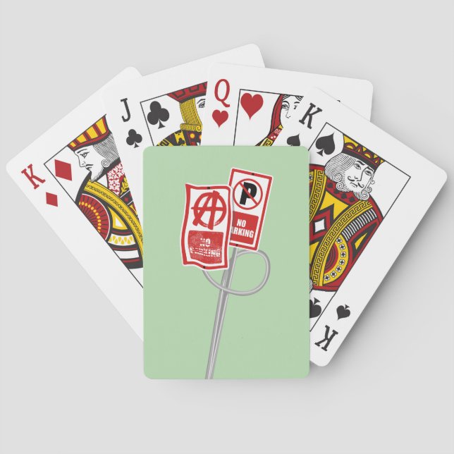 Ingen parkering anarchy skylt casinokort (Baksidan)