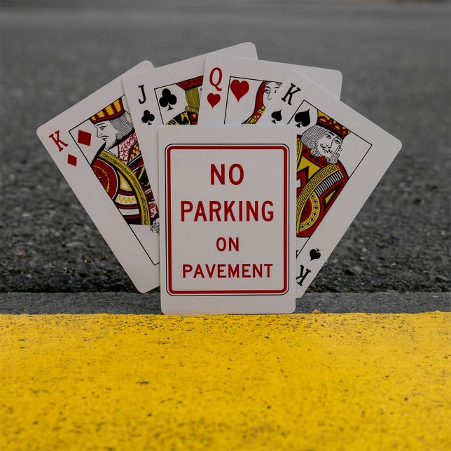 Ingen parsning på varningsskylt för tromriktningst casinokort (Skapare uppladdad)