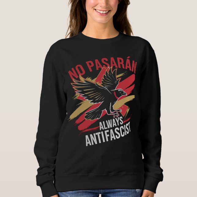 Ingen Pasaran Antifascistisk politisk aktivistisk  T Shirt (Framsida)