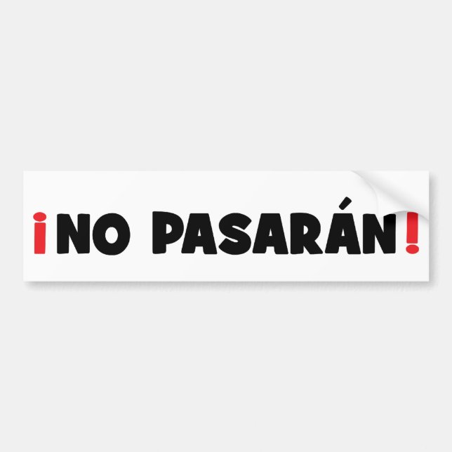 Ingen Pasaran! Bildekal (Framsidan)