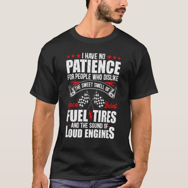 Ingen patient kan dricka Tävla Tävling Bränn förbr T Shirt (Framsida)