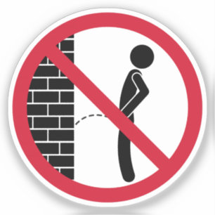 Ingen Peeing-förbjuden signatur Klistermärken
