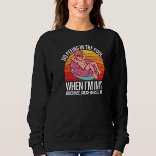 Ingen peeing i Vintagen Bassäng Swimmer Pee 1 T Shirt
