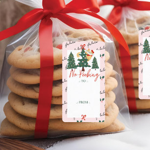 Ingen Peeking Cute Peeking Cat Julgran Rosa Fraktsedel