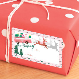 Ingen Peeking Rosa Retro Van & Reindeers Fraktsedel