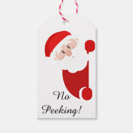 Ingen Peeking Santa Presentetikett