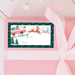 Ingen Peeking Santa's Comin till Rosa Van Fraktsedel