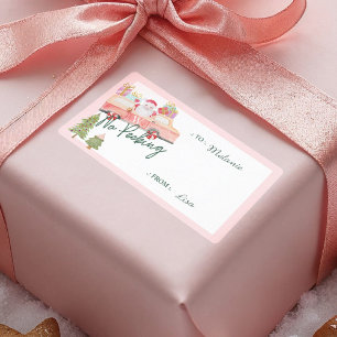 Ingen Peeking Santa's Comin till Rosa Van Label Fraktsedel