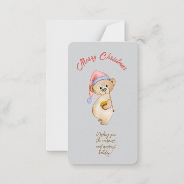 Ingen pektyr förrän julafton Fårgåva T Anteckningskort (Framsida)