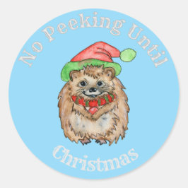 Ingen pektyr förrän julafton runt klistermärke