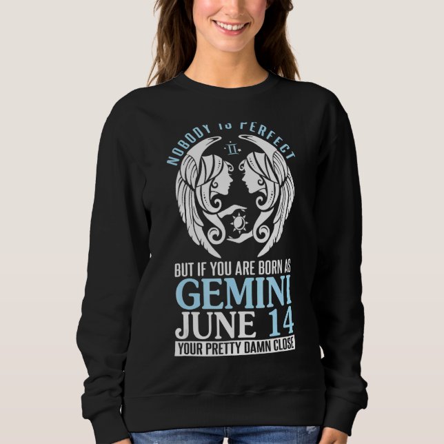 Ingen Perfekt, men om du föds som Gemini juni T Shirt (Framsida)