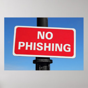 Ingen Phishing undertecknar Poster