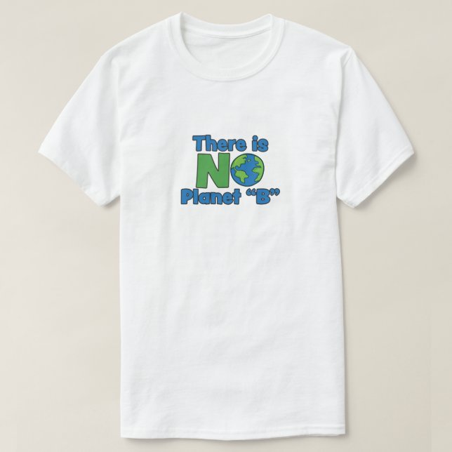 Ingen Planet B Grundläggande Herr T-Shirt (Design framsida)