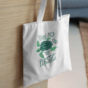 Ingen plastsköldpadda tygkasse