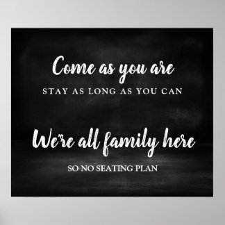 Ingen platsplan Bröllop-tecken Poster