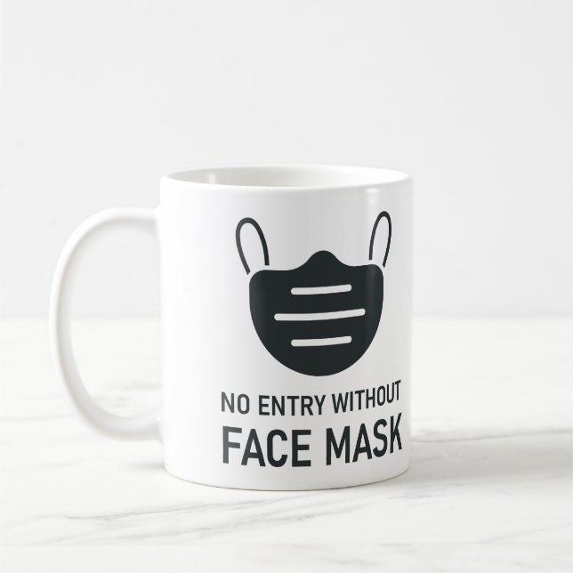 Ingen post utan Ansikte-mask Kaffemugg (Vänster)