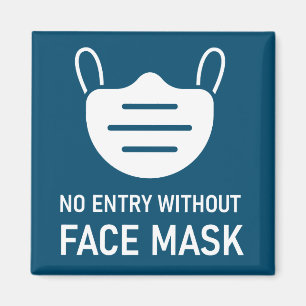Ingen post utan Ansikte-mask Magnet