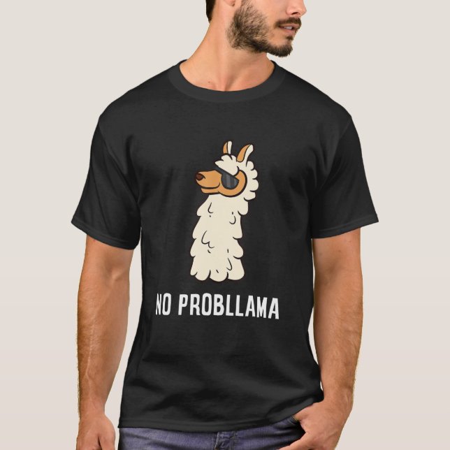 Ingen Prob-Llama Alpaca, inget Prob Llama Llama T Shirt (Framsida)