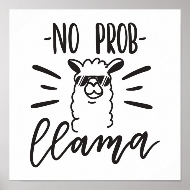 Ingen Prob Llama-design Poster (Framsidan)