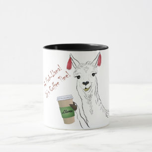Ingen Prob-llama! Det är kaffetid! Cute Funny Llam Mugg