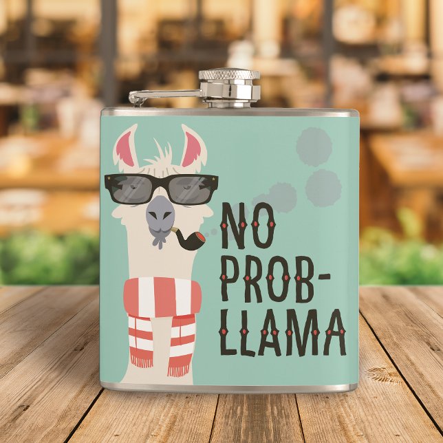 Ingen Prob-Llama Fickplunta (Llamas have a reputation of being very social, so grab a drink with this fun Llama hip flask.)
