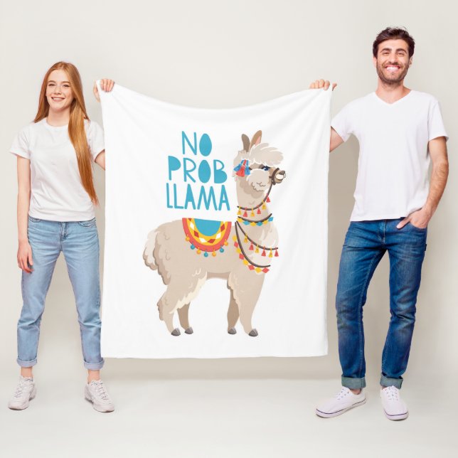 Ingen Prob Llama Fleecefilt (På plats)