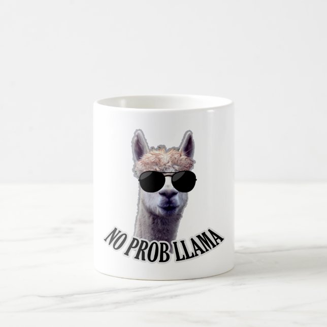 Ingen Prob Llama - Funny humor Kaffemugg (Center)